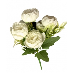 Mini Peony Bouquet White 12"